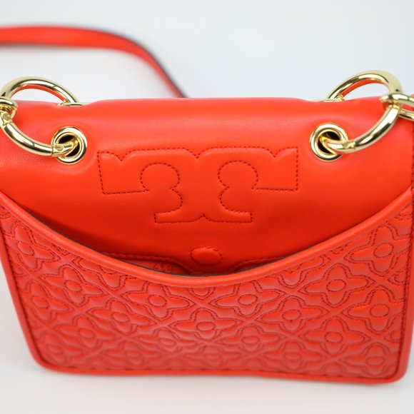 Tory Burch  Bryant Quilted Mini Xbody in Orange - Picture 4 of 5